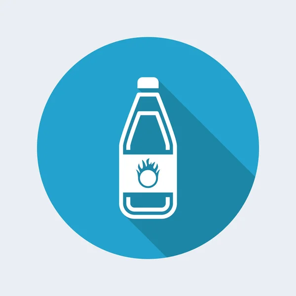 Icona bottiglia singolo pericolo — Vettoriale Stock