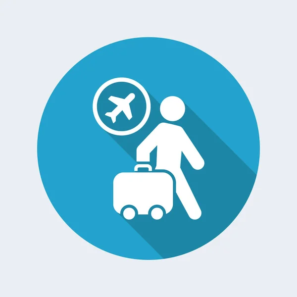 Vector illustratie van enkele geïsoleerde luchthaven pictogram — Stockvector