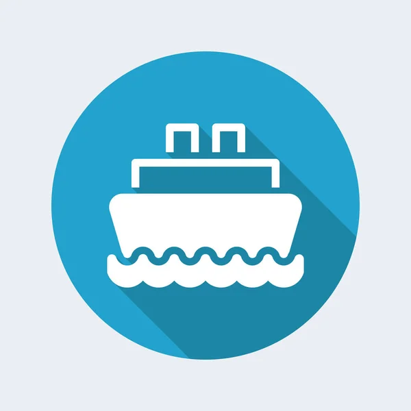 Icono de barco único — Vector de stock