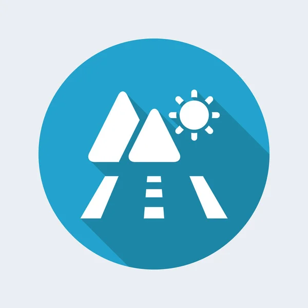 Icône de route de montagne — Image vectorielle