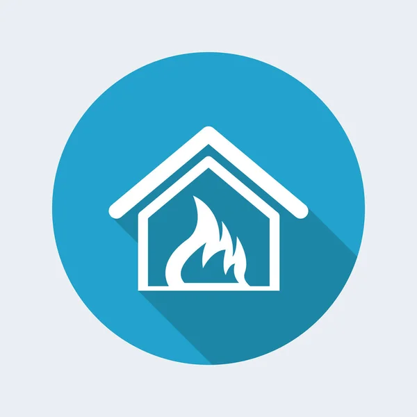 Hogar de fuego icono — Vector de stock