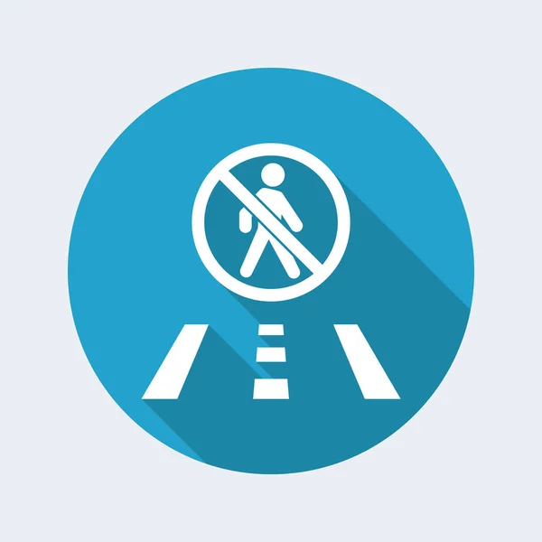 Ilustración vectorial de un solo icono de paseo prohibido aislado — Vector de stock