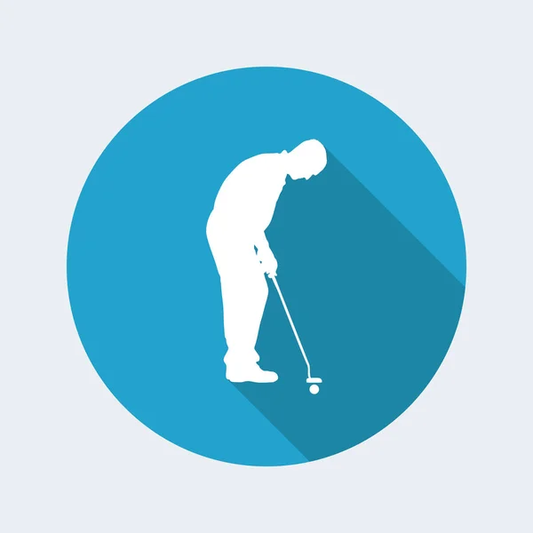 Icono de golf único — Archivo Imágenes Vectoriales
