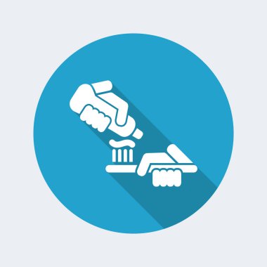 diş fırçası düz simgesi