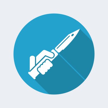 Bıçak düz simgesi