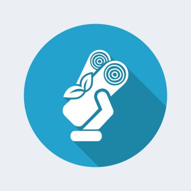 Doğranmış ahşap el simgesi