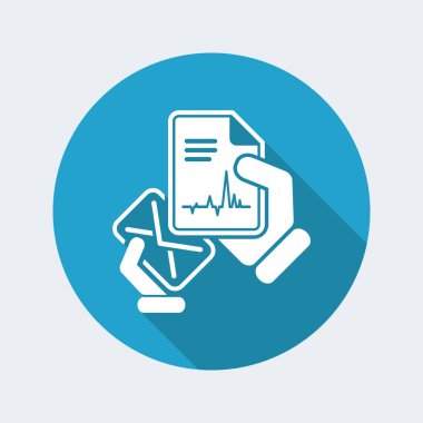 Tıbbi belge simgesi ile posta