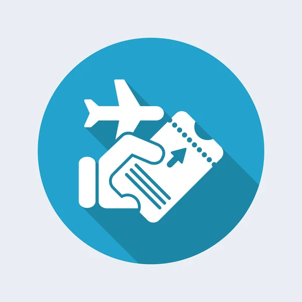 Luchtvaartmaatschappij ticket pictogram — Stockvector