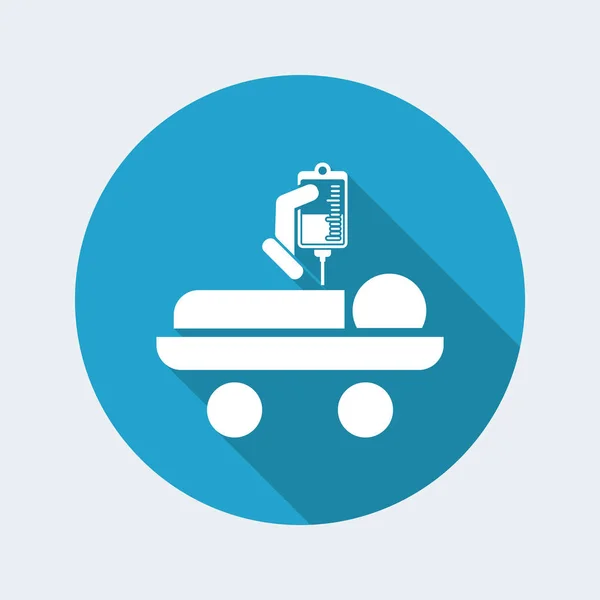 Camilla del hospital icono — Vector de stock