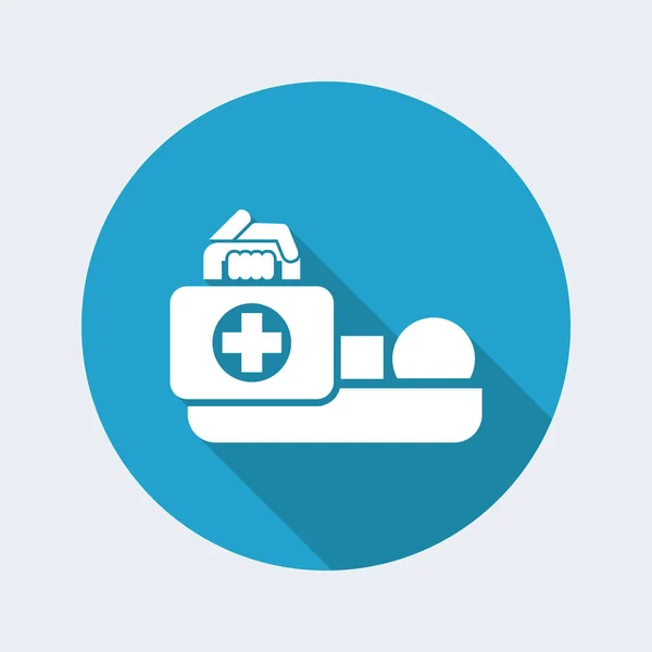 Medical to domicile icon — Stock Vector