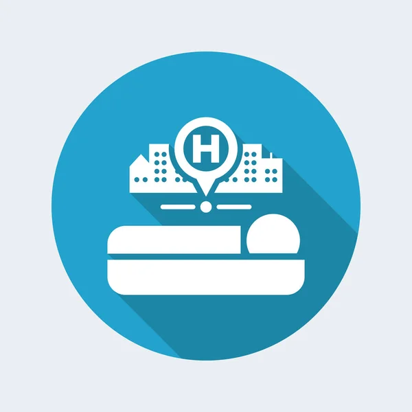 Hospital flat icon — Stock Vector
