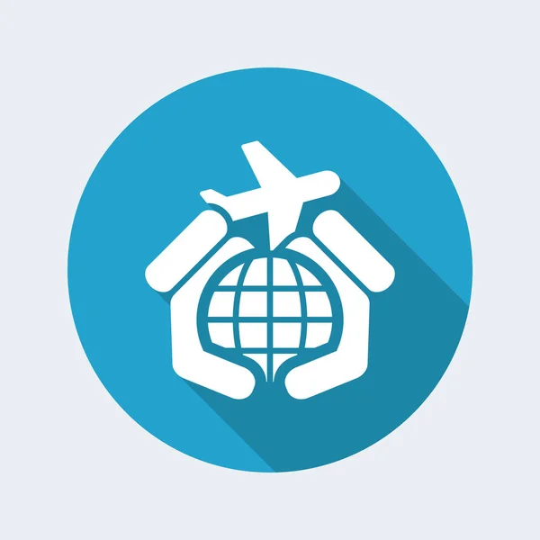Icona di viaggio aereo — Vettoriale Stock