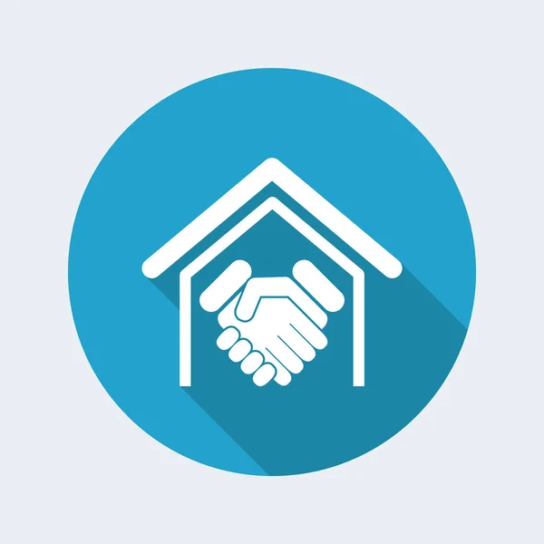 Handshake simple icon — Stock Vector