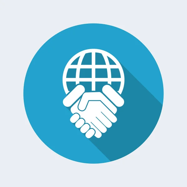 Global agreement icon — Stock Vector
