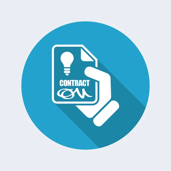 Conception de l'icône Contrat — Image vectorielle