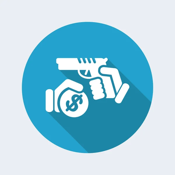 Armed robbery icon — Stock Vector
