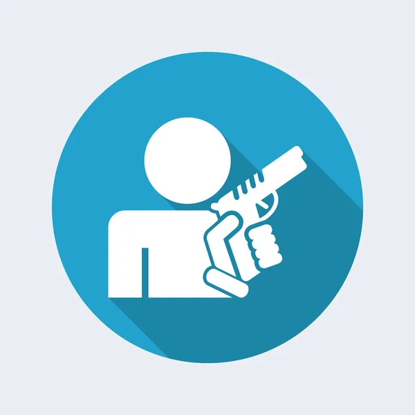 Armed man icon — Stock Vector