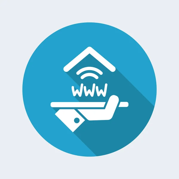 Hotel icon. Wi-fi service. — Stock Vector