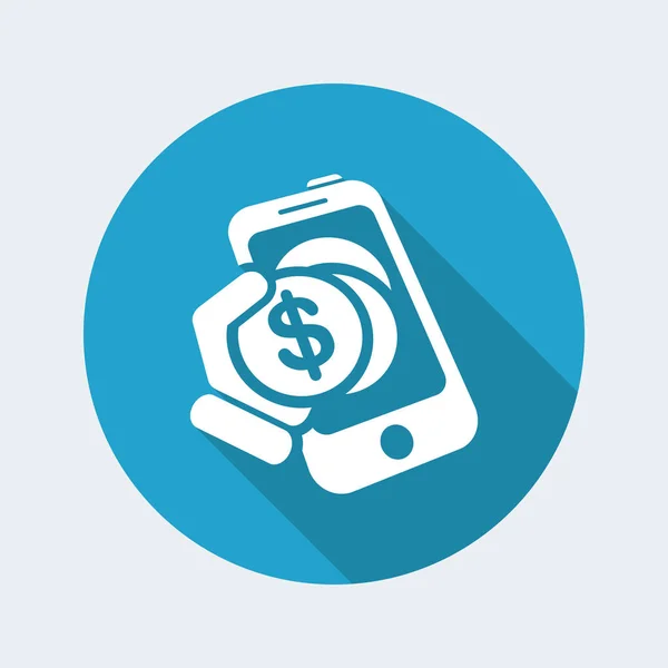 Mobiele bank pictogram — Stockvector