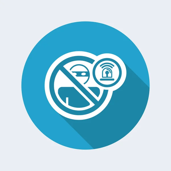 Thief alarm icon — Stock Vector