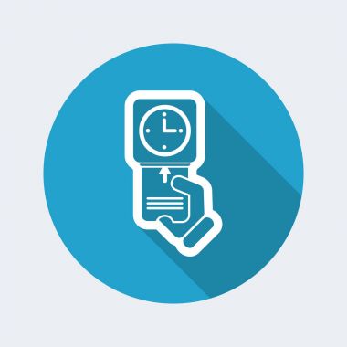 masa saati içinde kart simgesi