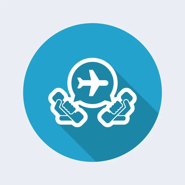 Airport infoline icon — Stock Vector