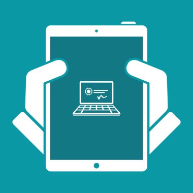 Dijital sertifika - vektör web simgesi