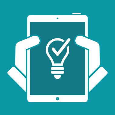 Onay yenilik düşünce - vektör web simgesi