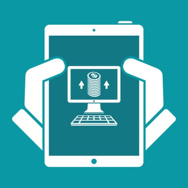 Avanta - dolar - vektör simge bilgisayar Web sitesi o için artırın