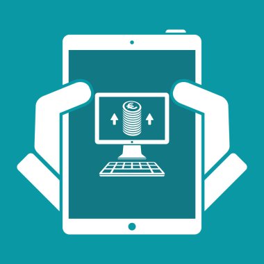 Avanta - Euro - vektör simge bilgisayar Web sitesi için artırmak veya bir