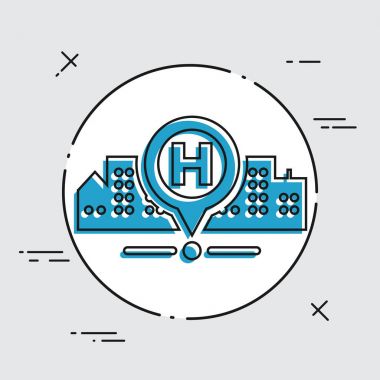 Hastane konumu simgesi 