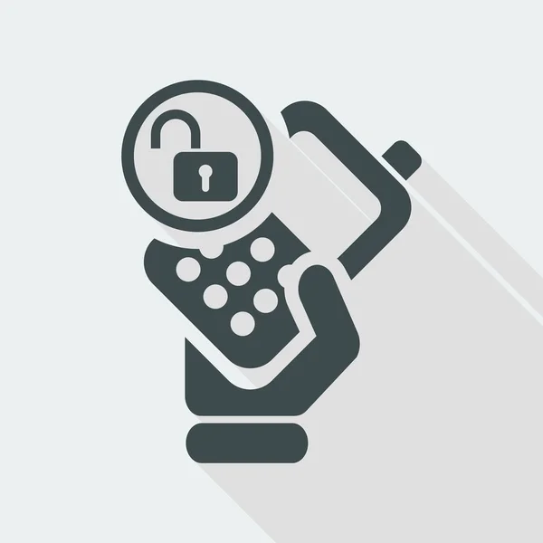 Icono de bloqueo del teléfono — Vector de stock