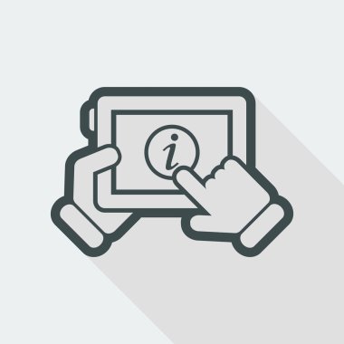 Taşınabilir aygıtta bilgi simgesi 