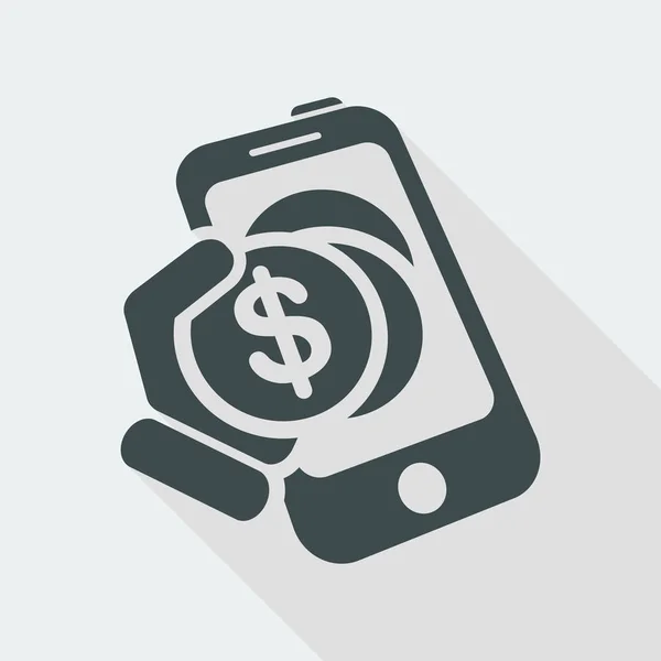 Icône de banque mobile — Image vectorielle