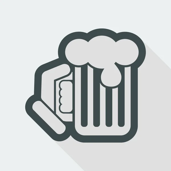 Bier mok icoon — Stockvector