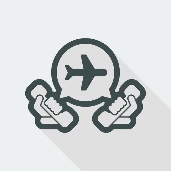 Airport infoline icon — Stock Vector