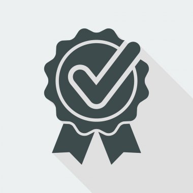 Şerit düz simgesini onay işareti