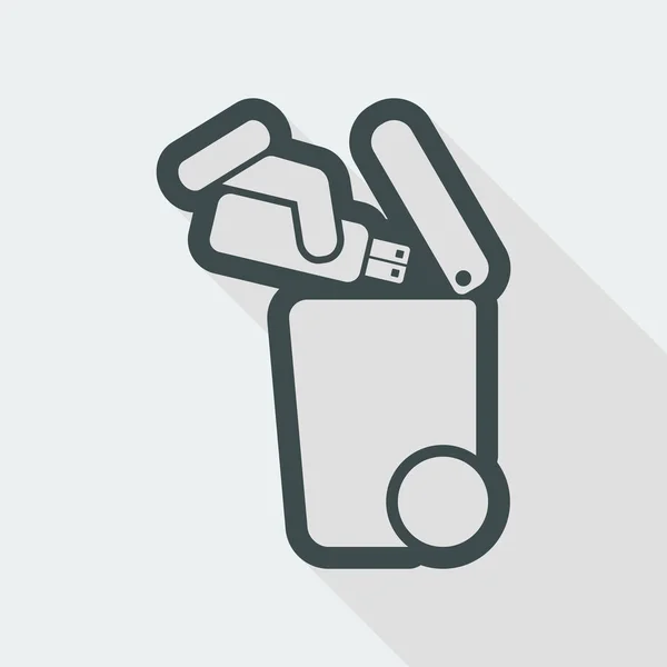 Separate waste collection icon — Stock Vector