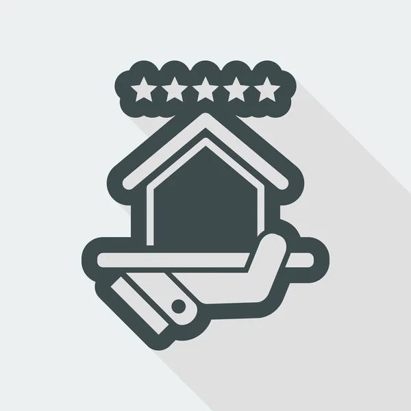 Icono de calificación superior. Casa. — Vector de stock