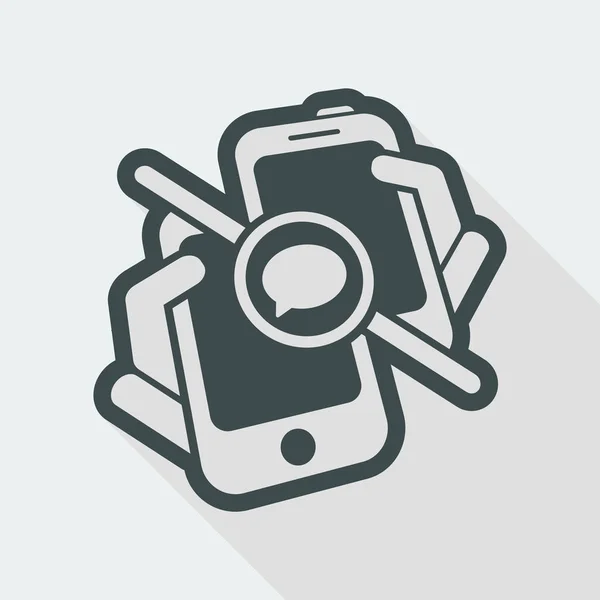 Mobilní chat ikona — Stockový vektor
