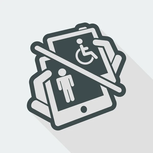 Disabled device icon — Stock Vector