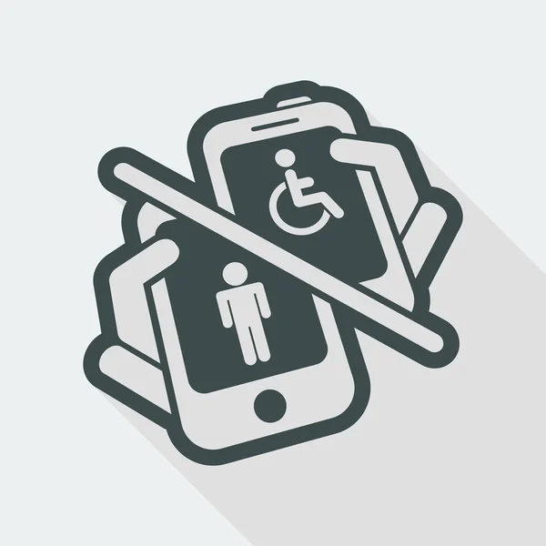 Disabled device icon — Stock Vector