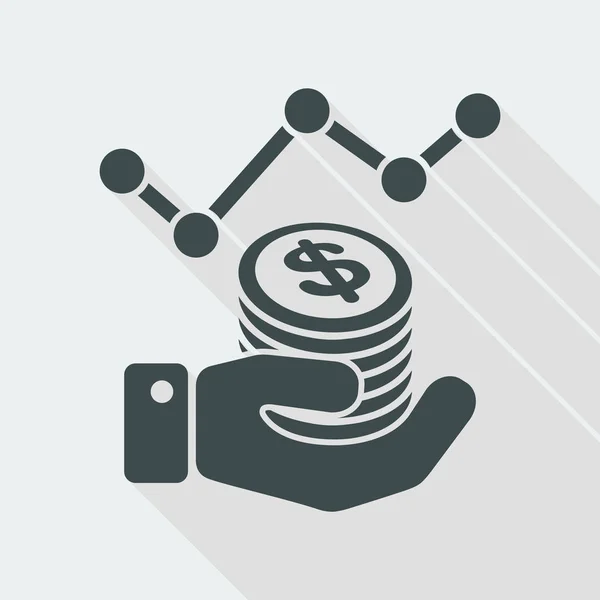 Desenho do ícone do dólar — Vetor de Stock