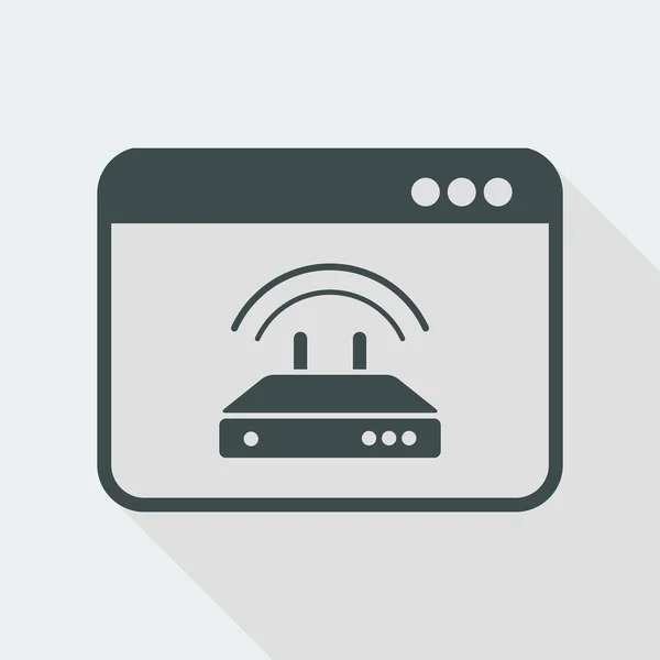 Router-Einstellungsfenster — Stockvektor