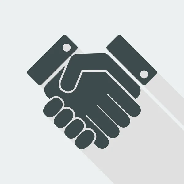 Uścisk dłoni proste ikona — Wektor stockowy