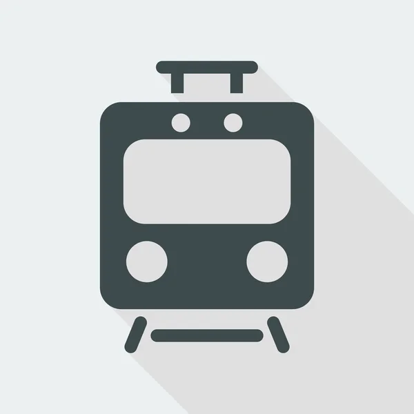 Tåg platt ikon — Stock vektor
