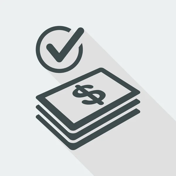 Vérification de l'icône de paiement — Image vectorielle