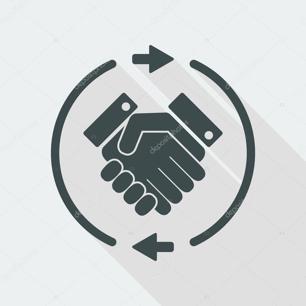 Trade agreement concept icon