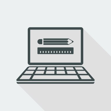 Tasarımcı app düz simgesi