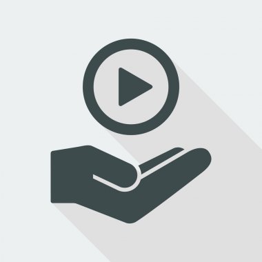 Multimedya oynatıcı - Minimal modern simgesi